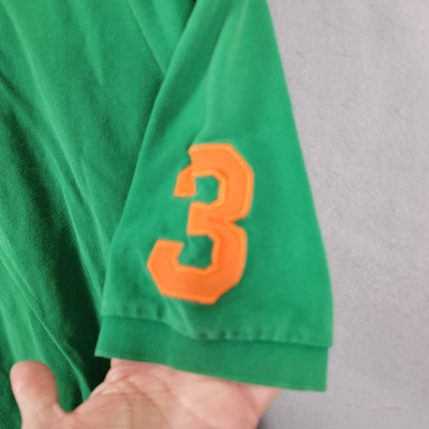 Polo Ralph Lauren Big Pony Shirt Mens L Green Navy Blue Orange Crest Polo Y2K5