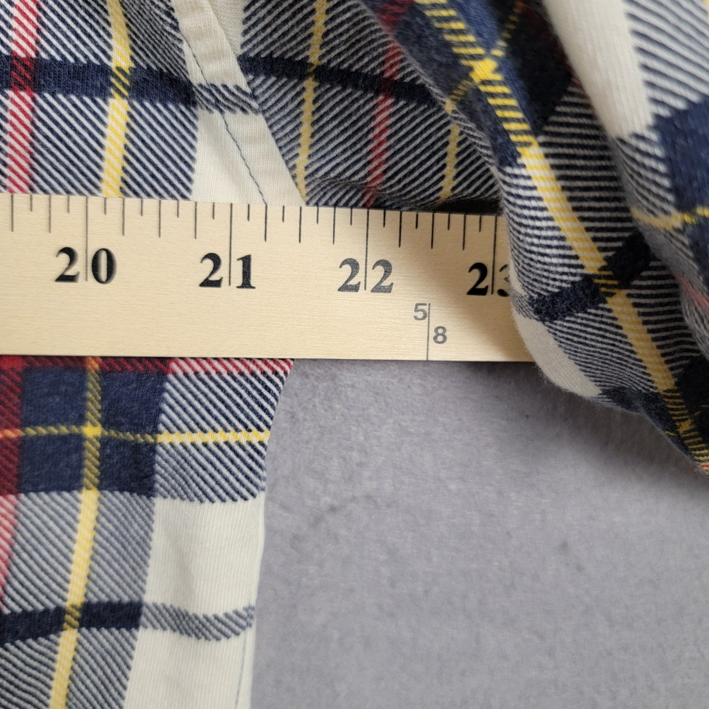 Vintage Tommy Hilfiger Shirt Mens L Plaid Heavy Cotton Polo Lion Crest 90s Used8