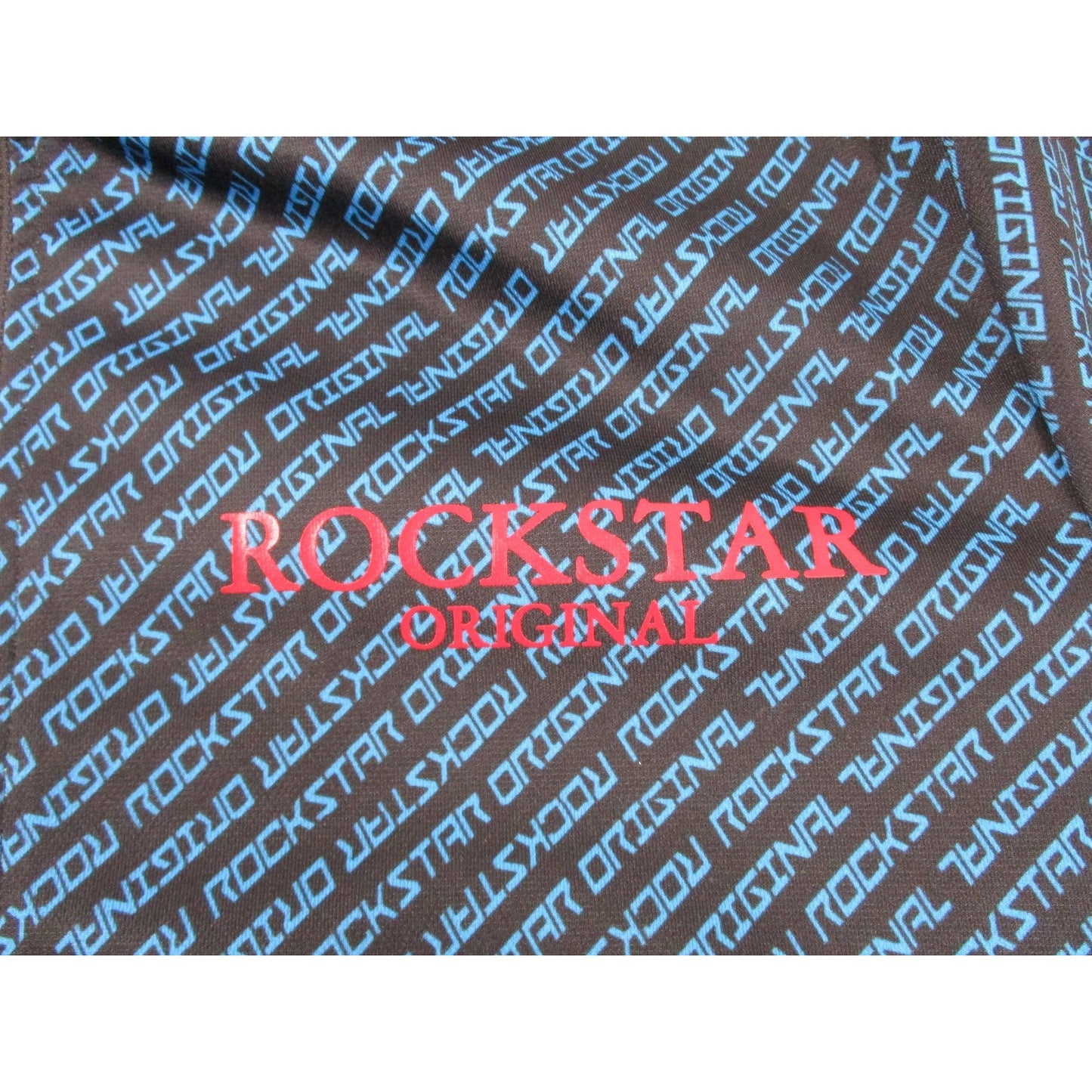 Rockstar Original Tracksuit Set Mens Large Black Blue Logo Track Sweatsuit Zip
