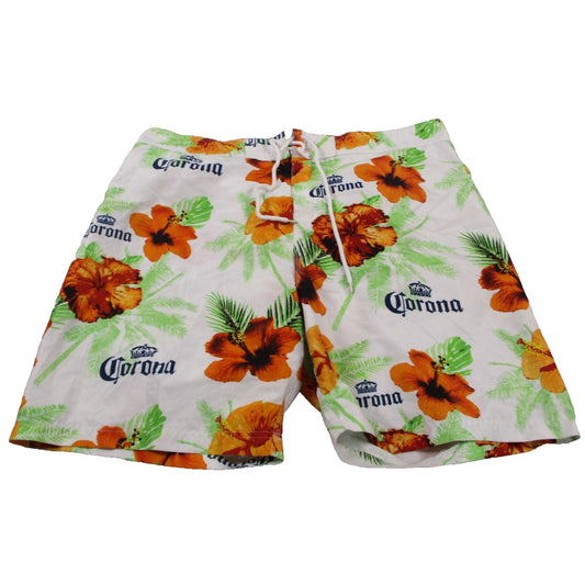 Corona Swim Shorts Mens Size Xl Multicolor Hawaiian Floral Tropical Beer 1680