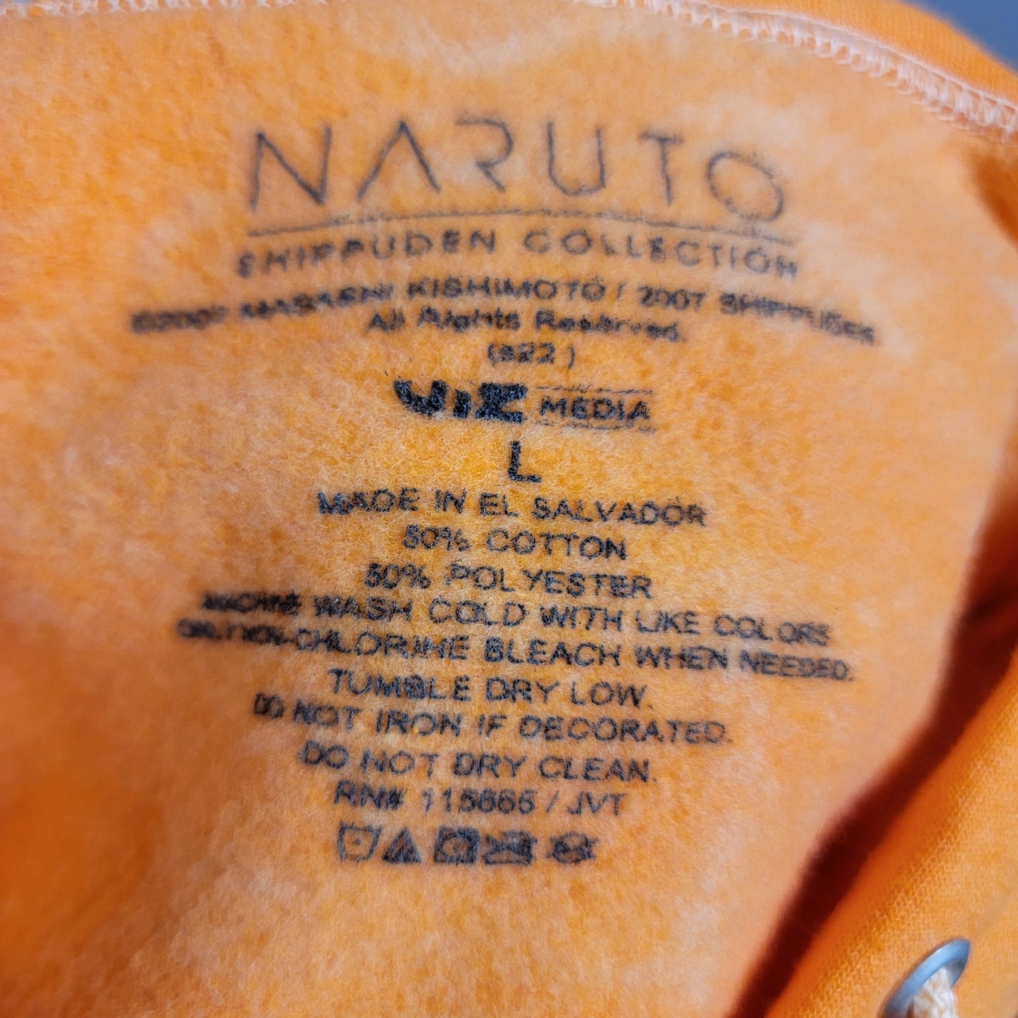 Naruto Shippuden Ichiraku Ramen Shop Tie-Dye Hoodie | Size L | Orange | Viz Media