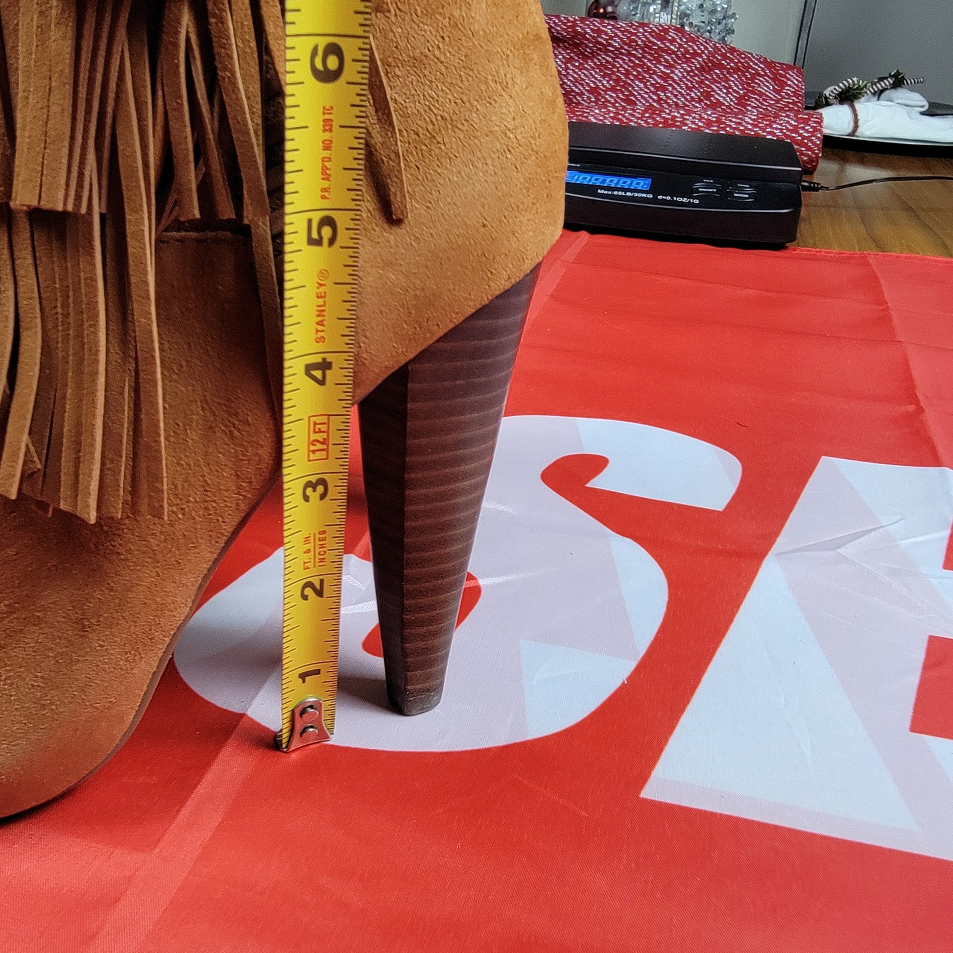 Steve Madden Maraka Fringe Over The Knee Boots Chestnut Suede Womens 6 New6