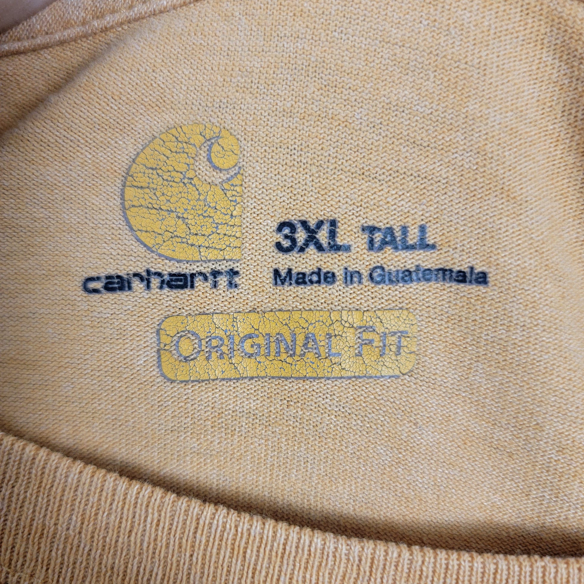 Carhartt short-sleeve T-shirt, beige, 3XL tall, original fit pre-owned 4025