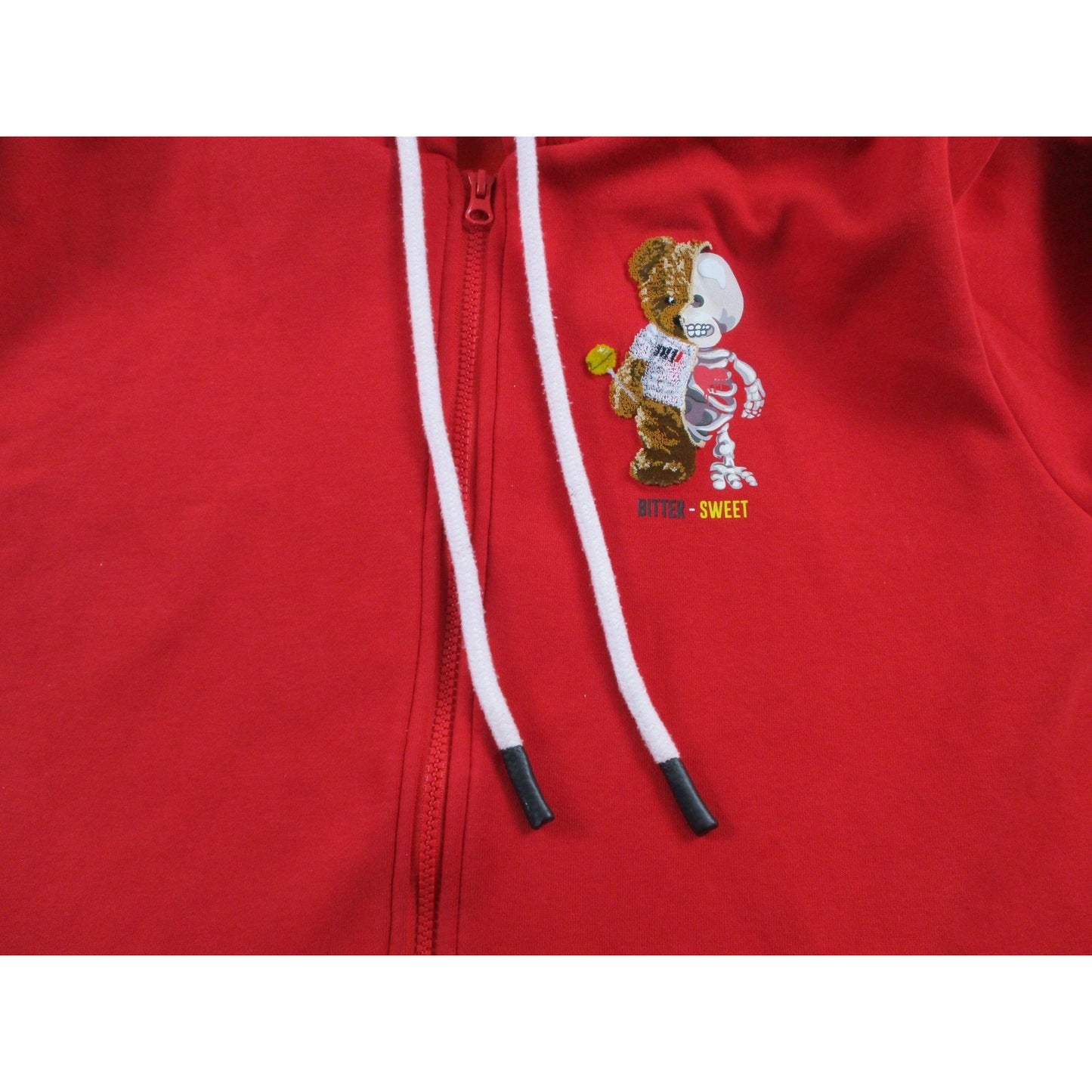 Loop Tracksuit Mens 2xl Red Bitter Sweet Bear Graphic Fleece Hoodie Joggers 1694