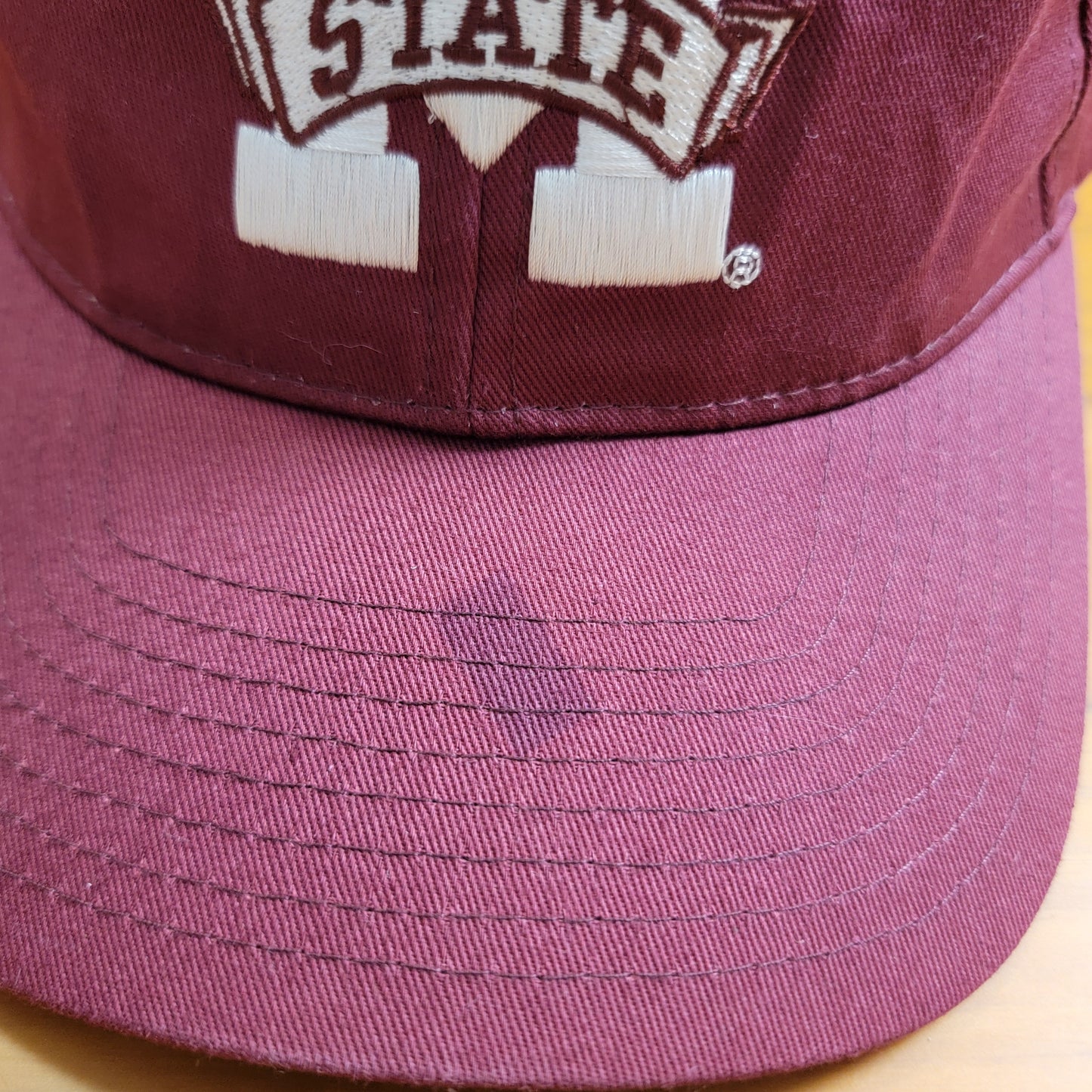 Mississippi State Bulldogs dark red strapped back ball cap, pre-owned2