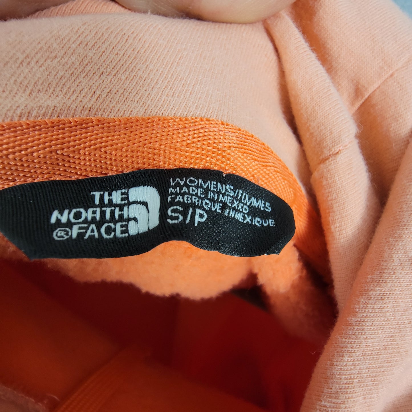 The North Face Half Dome Pullover Hoodie Women's Small Orange Preowned 3153