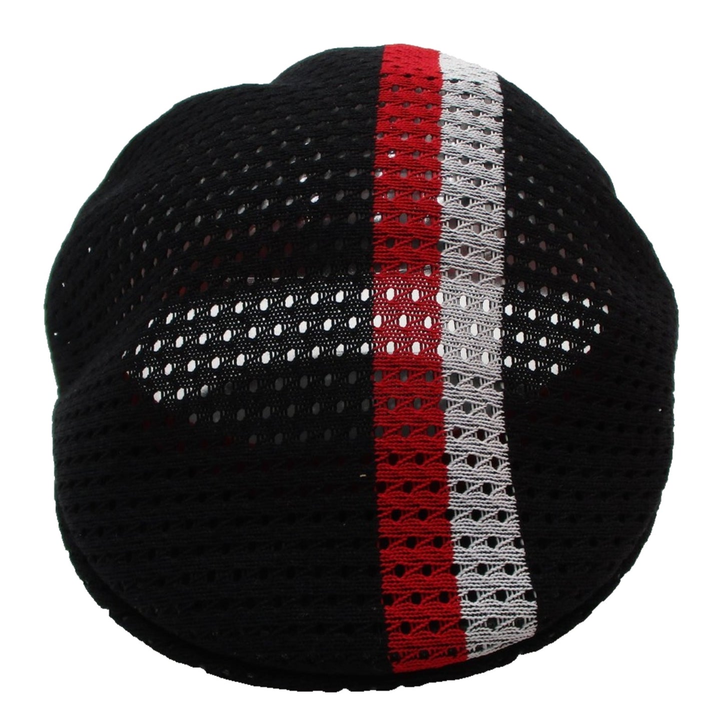 Kangol Hat Cap Flat Fitted Mens Small Mesh Stripe 504 Black Red Summer Nwt