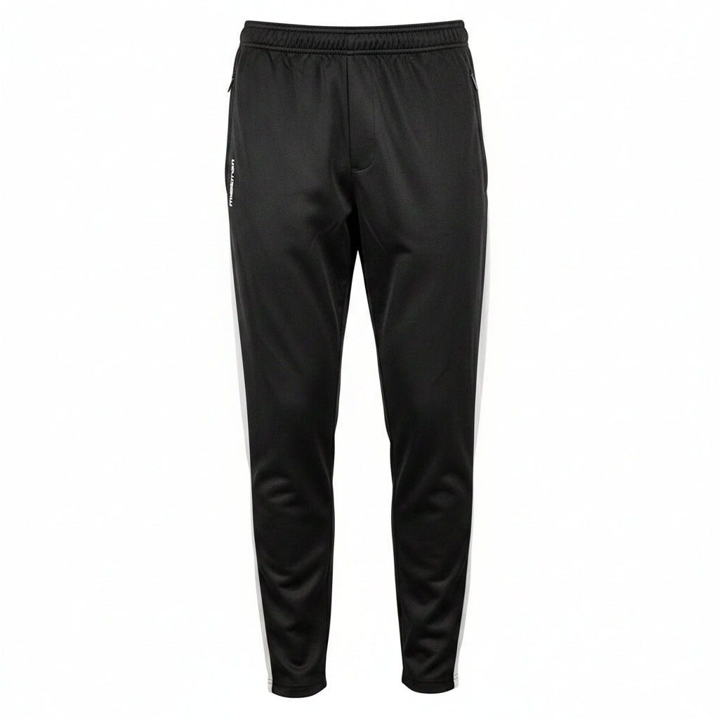 Karl Lagerfeld Paris Track Pants Men’s Large Black White Stripe Zipper Pockets0
