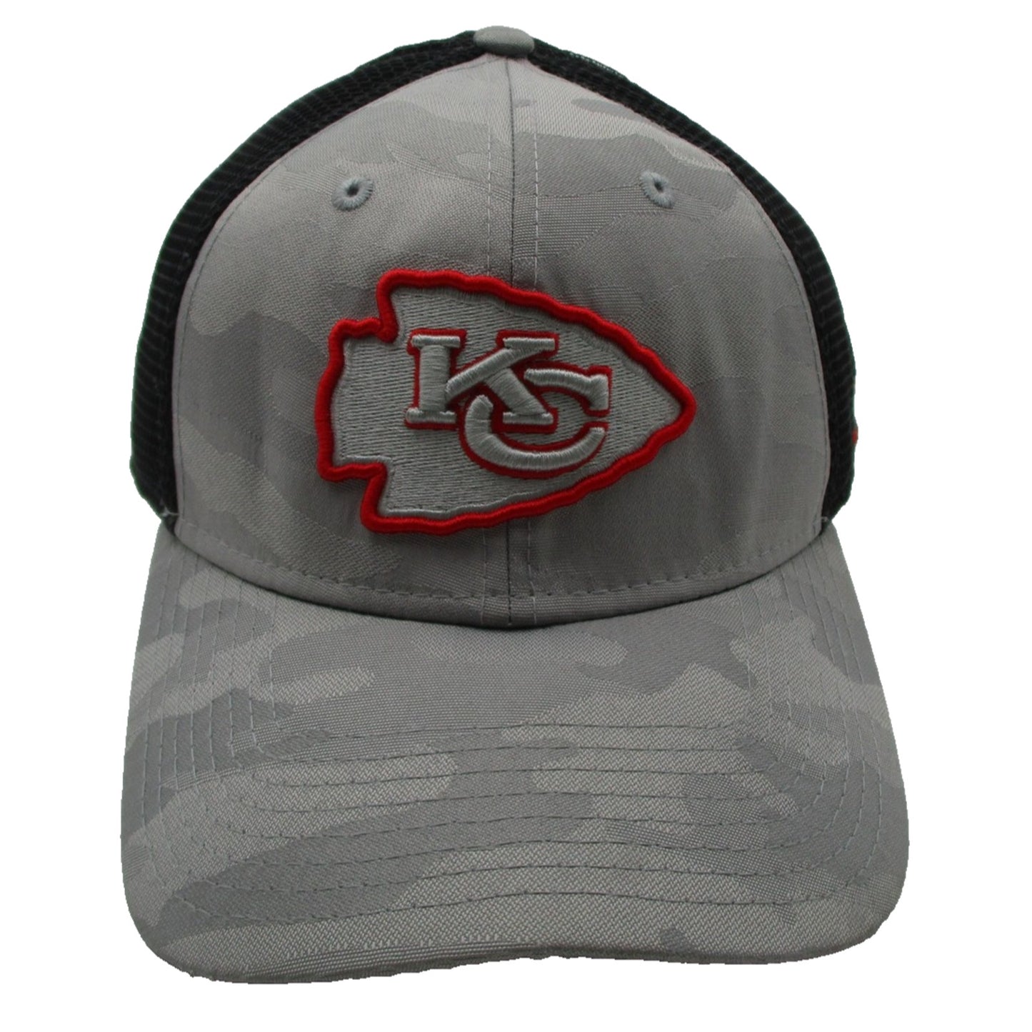 Kansas City Chiefs Hat Cap Fitted Gray Camo Nfl Football New Era Mens Mesh Sz S M Preowned