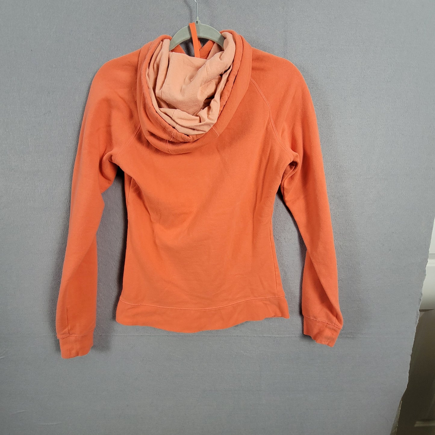 The North Face Half Dome Pullover Hoodie Women's Small Orange Preowned 3151