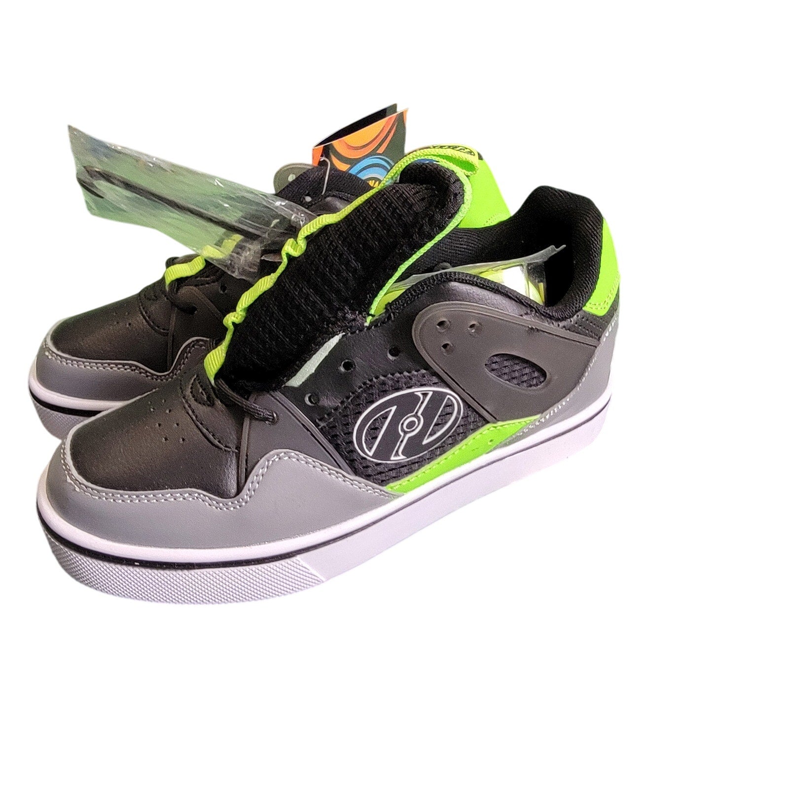 Original Authentic Heelys Gray/Green Sz 3 Youth New in Box0