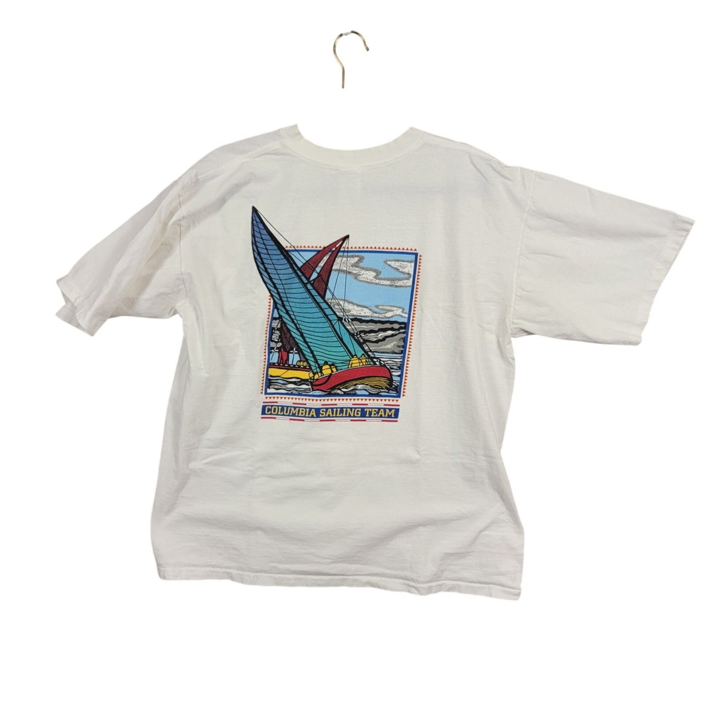 Vintage Columbia Sailing Team T Shirt XL Made USA Single Stitch Tee1