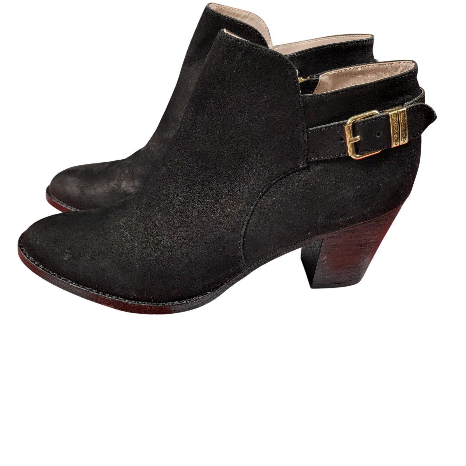 Juicy Couture Black Label Suede Ankle Boots Buckle Zip Womens 11 Preowned1