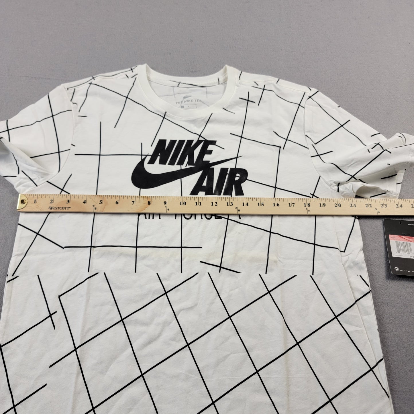 Nike Air Force 1 All-Over Print Graphic Tee Shirt Men's L White NWT 911926-1005
