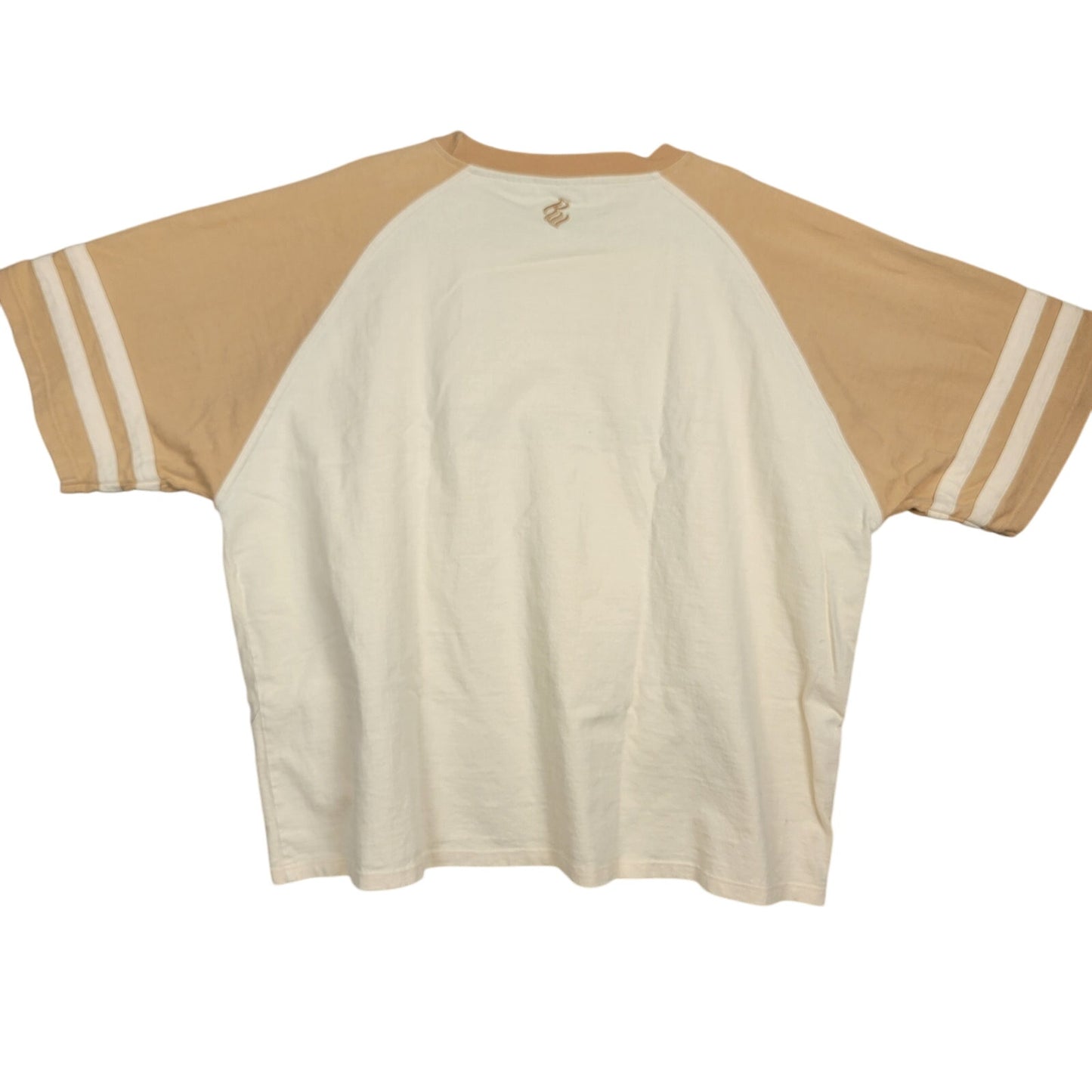 Vintage Rocawear Big Tall Shirt Mens 3X Y2K Tan White Raglan Embroidered Tee1