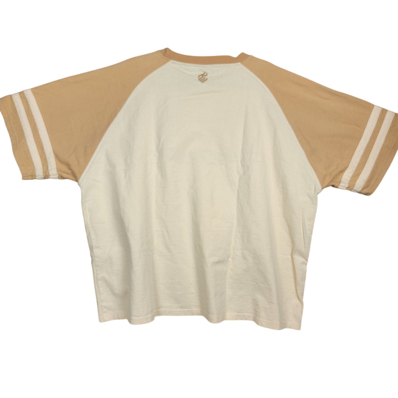 Vintage Rocawear Big Tall Shirt Mens 3X Y2K Tan White Raglan Embroidered Tee1