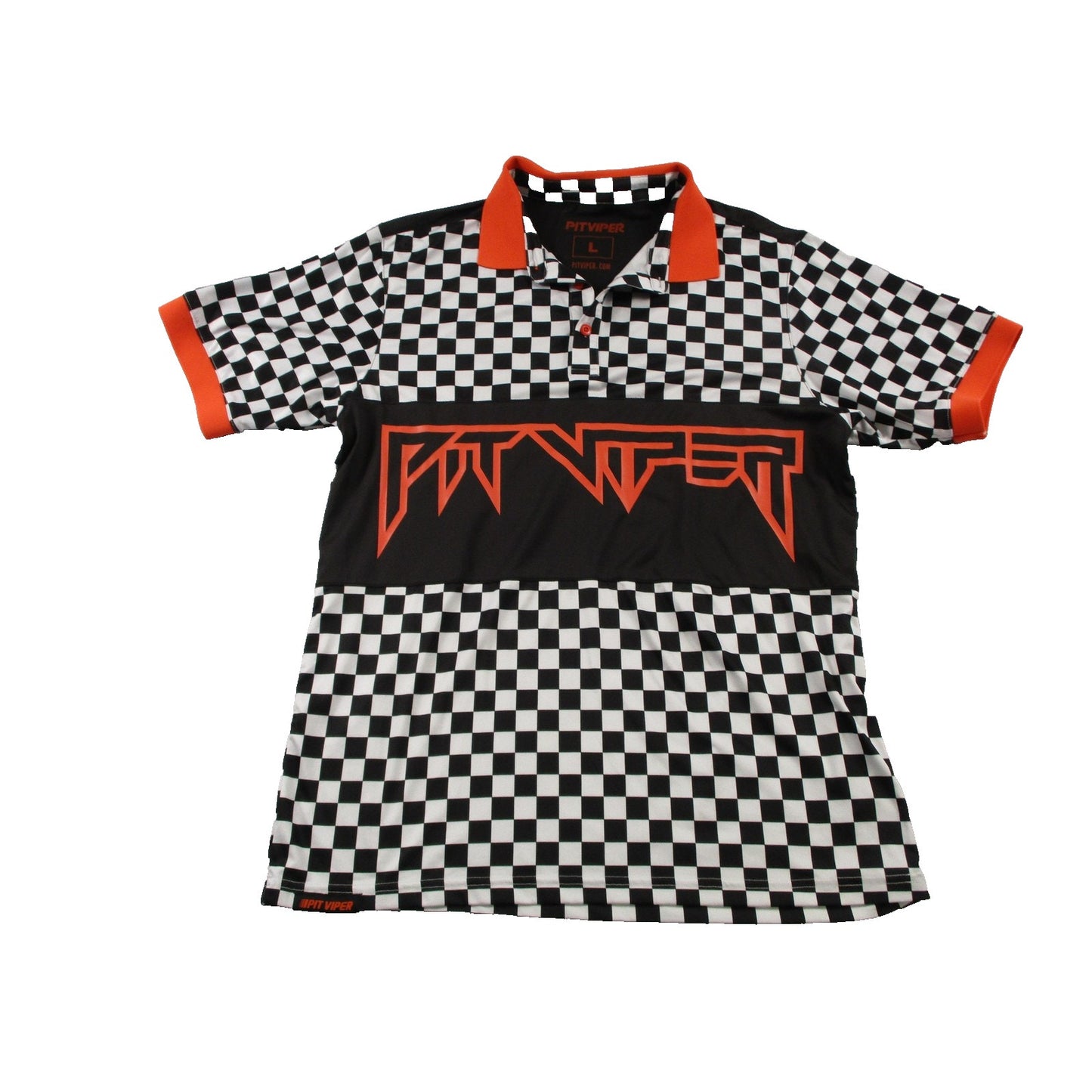 Pit Viper Polo Shirt Mens Large Multicolor Checkered Racing Graphic Nwt 1699