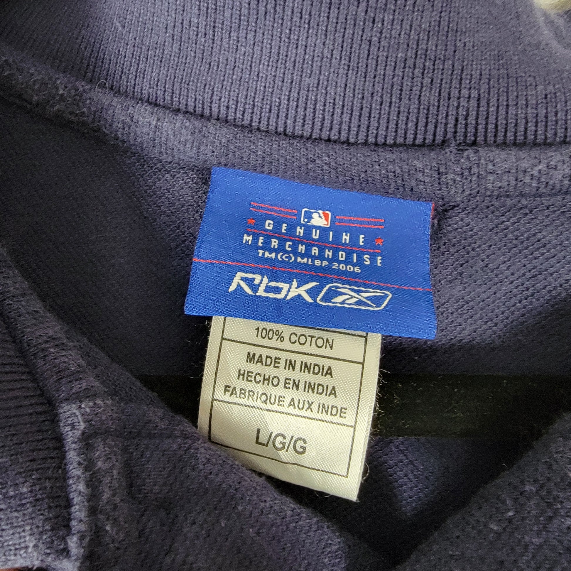 Vintage Reebok Boston Red Sox Polo Shirt Mens L Navy MLB 20064