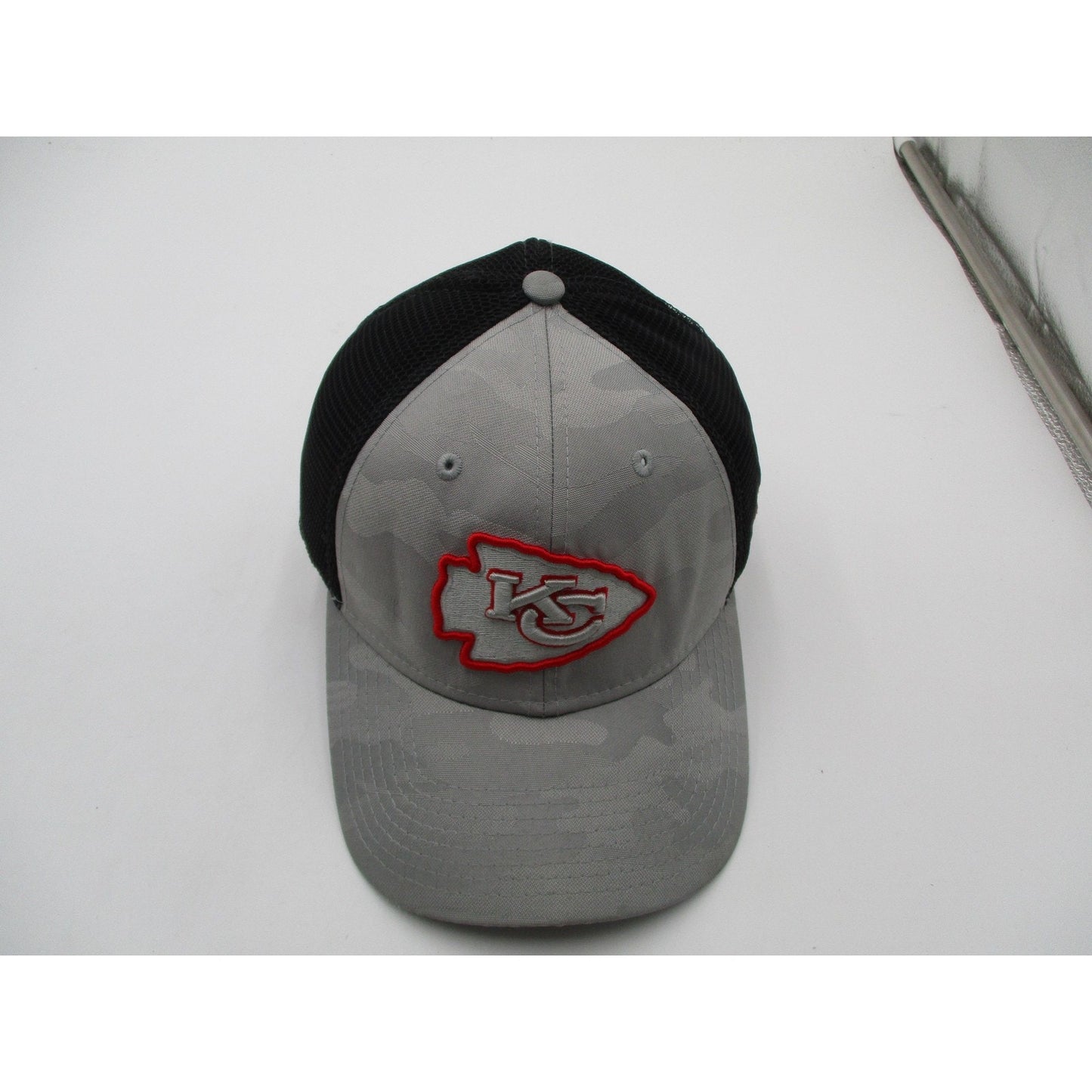 Kansas City Chiefs Hat Cap Fitted Gray Camo Nfl Football New Era Mens Mesh Sz S M Preowned