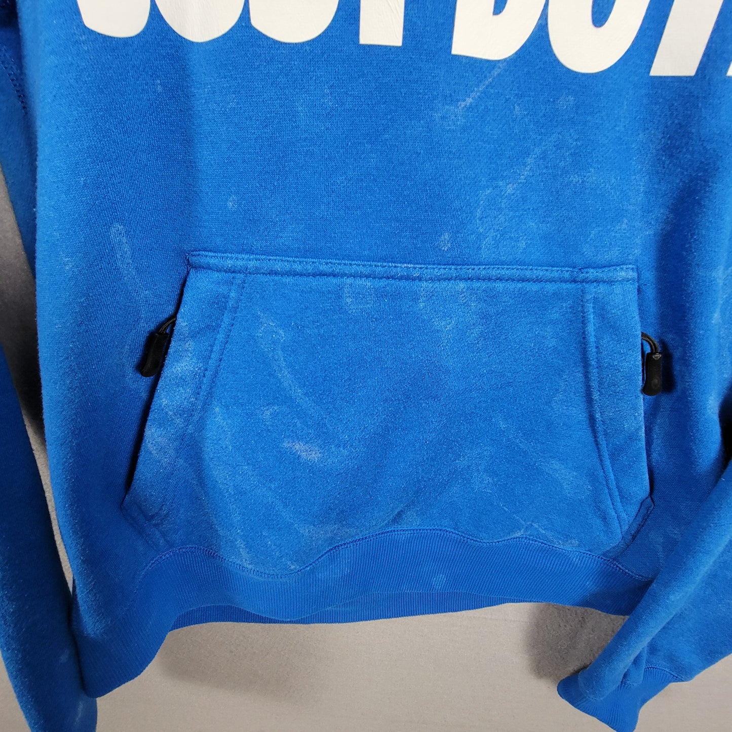 Nike Just Do It Swoosh All Over Print Hoodie Mens Medium Blue Preowned 3133