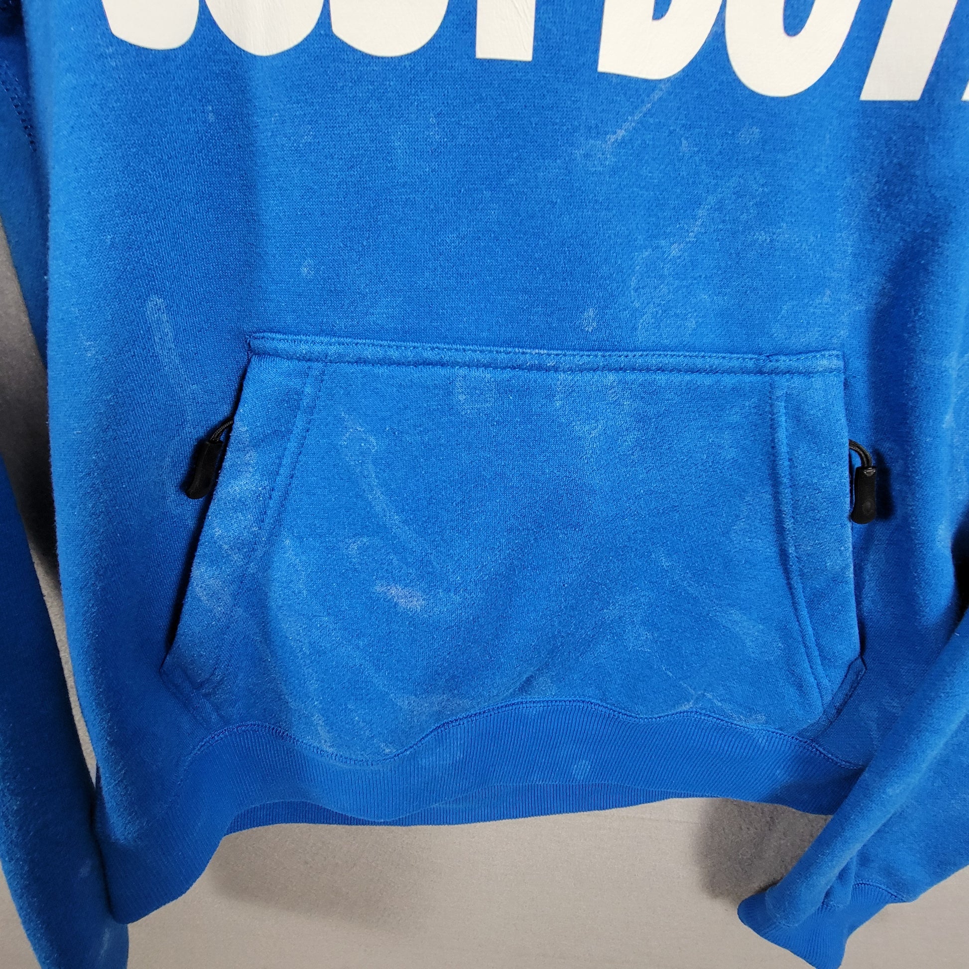 Nike Just Do It Swoosh All Over Print Hoodie Mens Medium Blue Preowned 3133