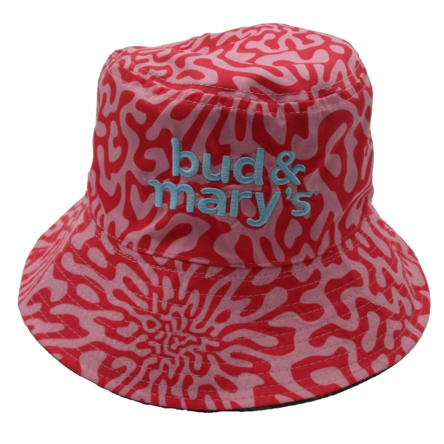 Bud Marys Dispensary Hat Cap Bucket Pink Geometric Embroidered Mens Osfm