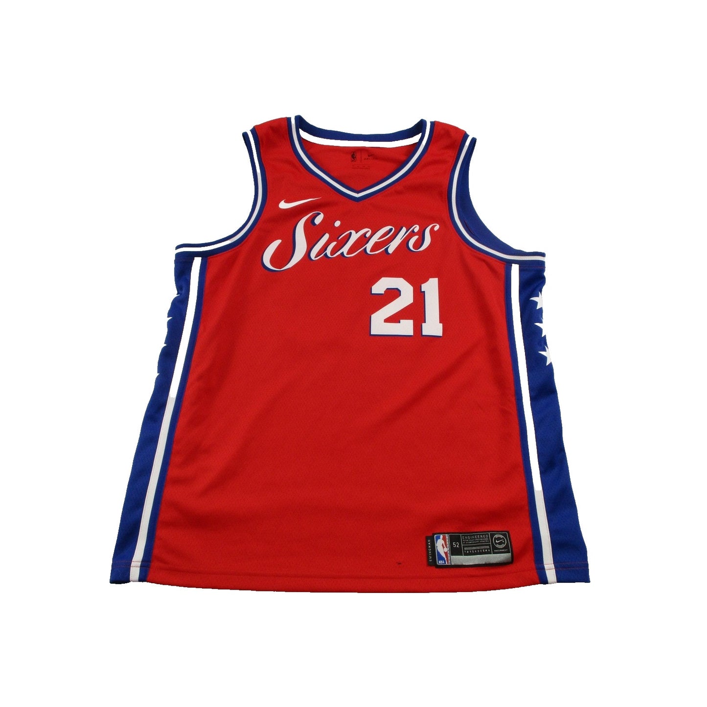 Philadelphia 76ers Jersey Mens Xl Red Nba Basketball Joel Embiid Nike Swingman