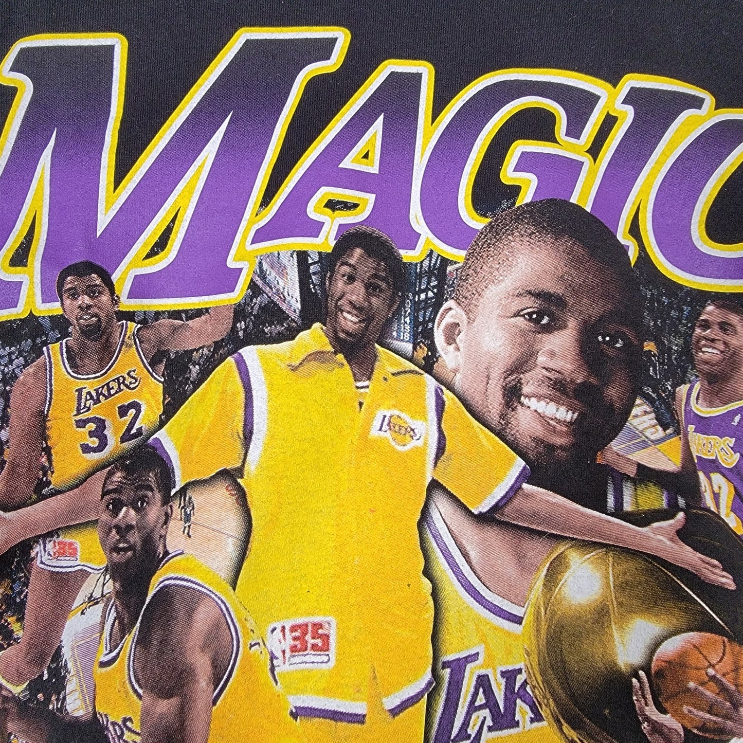 Magic Johnson Lakers Tshirt Sz L Playertees Elemental (0008) NWOT